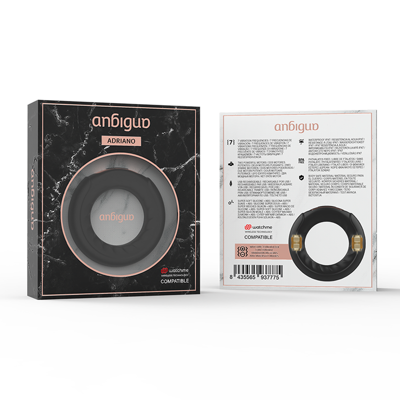 ANBIGUO - ADRIANO Vibrationsring, kompatibel mit der kabellosen Watchme-Technologie