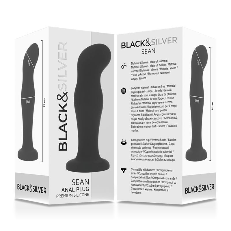 SCHWARZ & SILBER – SEAN ANALPLUG PREMIUM SILIKON SCHWARZ