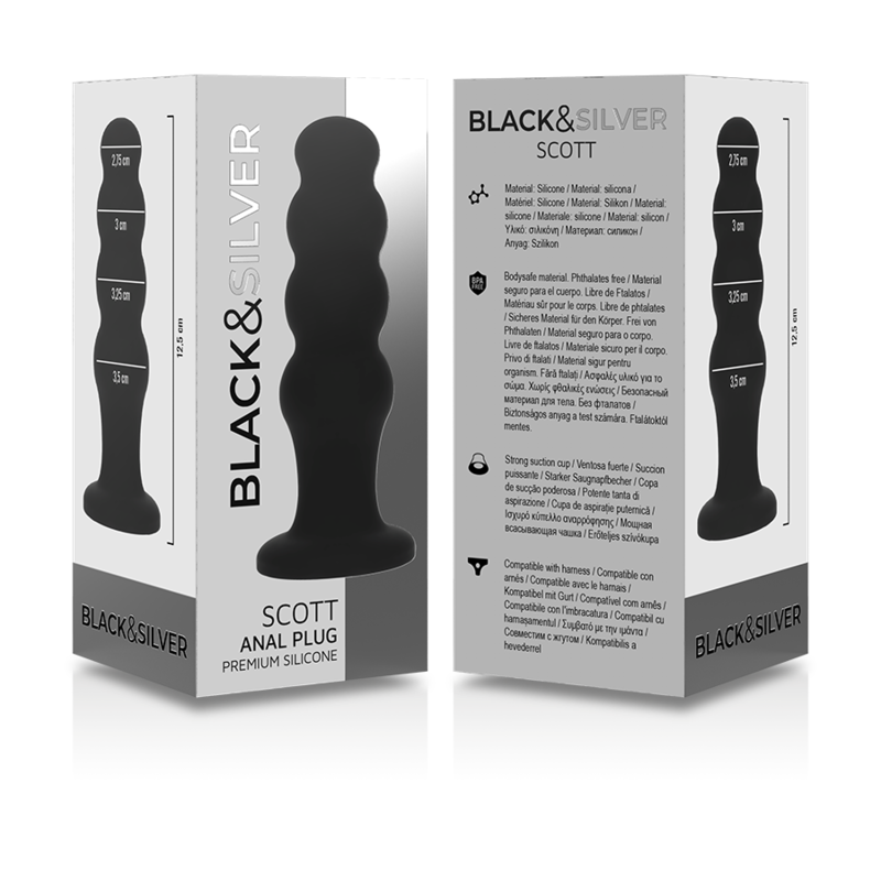 SCHWARZ & SILBER – SCOTT PREMIUM SILIKON-ANALPLUG SCHWARZ