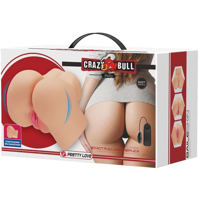 CRAZY BULL - REALISTISCHER VAGINA- UND ANUS-HAILEY-VIBRATOR