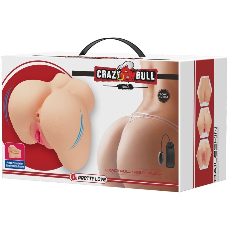 CRAZY BULL - REALISTISCHER VAGINA- UND ANUS-VIBRATOR VON MILA