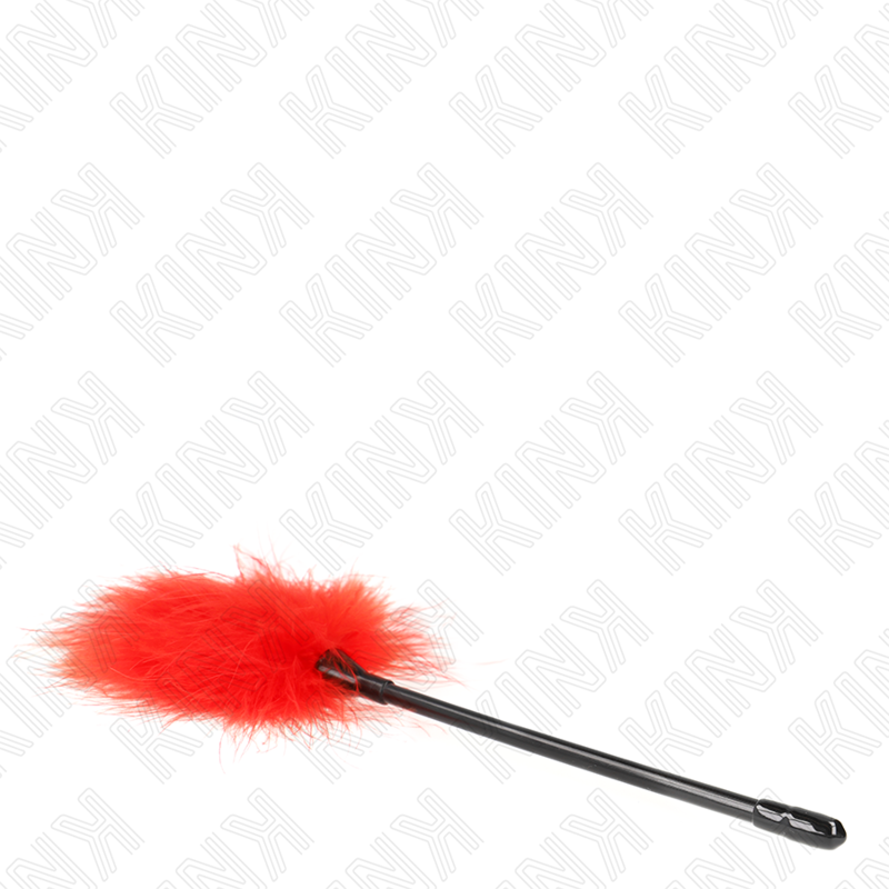 KINK – ROTE KITZELFEDERN FÜR DAS BONDAGE-SET, 27 CM