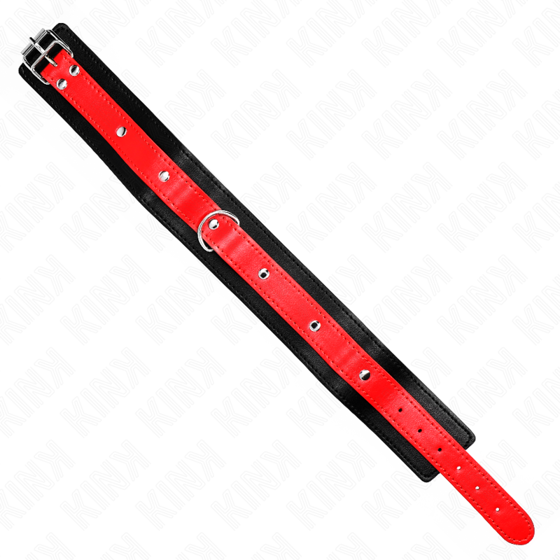 KINK - NASZYJNIK Z CZERWONYM PASKIEM 65 CM REGULOWANY 36-43 CM X 5 CM