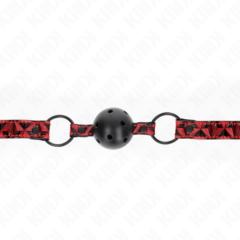 KINK - PIŁKA W DIAMENTOWY WZÓR 4,5 CM KNEBEL MODEL 2 64,5 CM REGULOWANA 42-60 CM