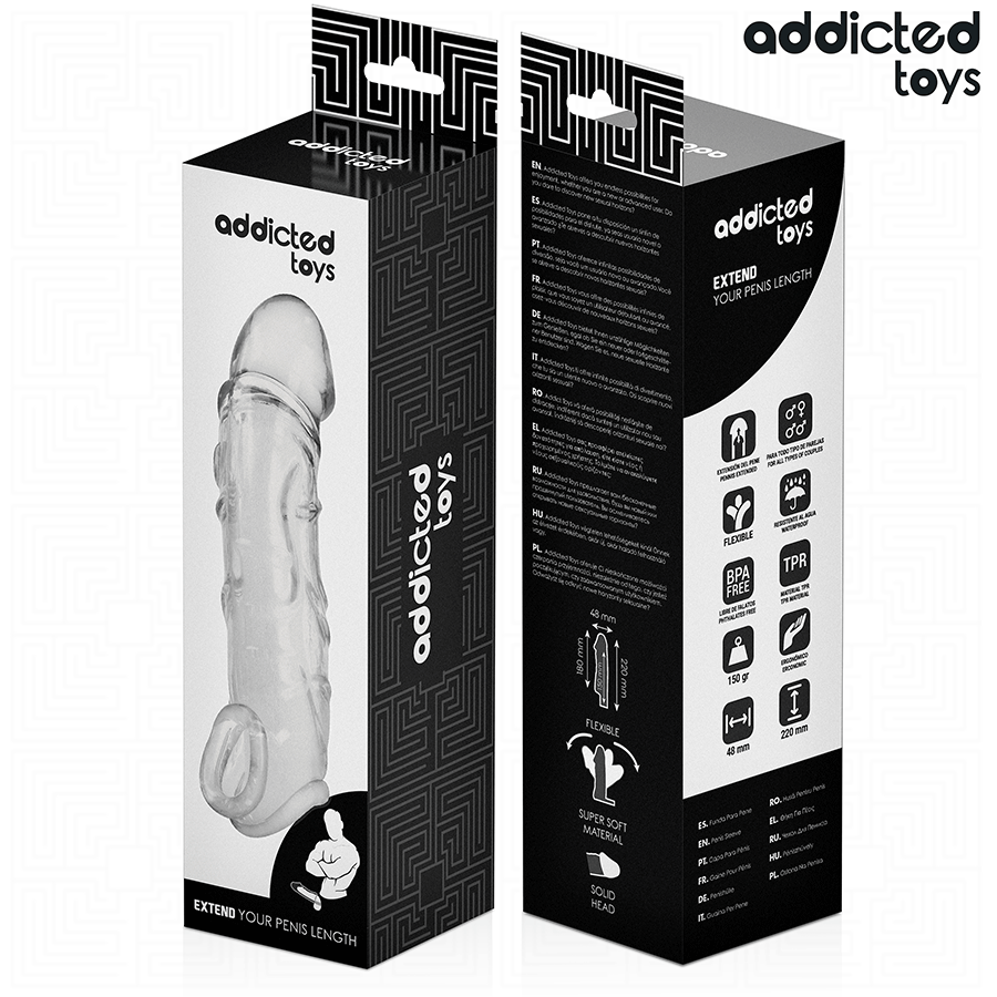 ADDICTED TOYS – TRANSPARENTER PENISVERLÄNGERUNG 27 CM