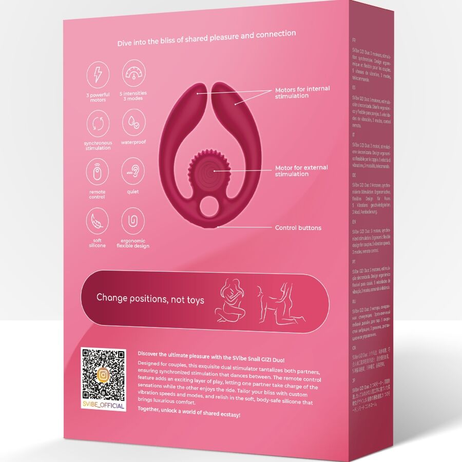 SNAIL VIBE - GIZI DUO PAARSTIMULATOR MIT FERNBEDIENUNG BURGUNDER