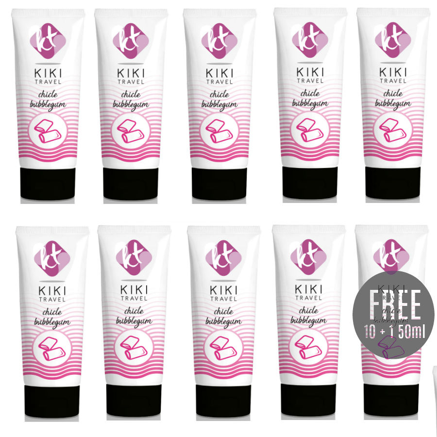 KIKÍ TRAVEL – Gleitmittel mit Kaugummigeschmack, 50 ml, 10 + 1 gratis