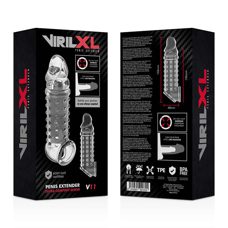 VIRILXL - PENISVERLÄNGERUNG UND -HÜLLE V11 TRANSPARENT
