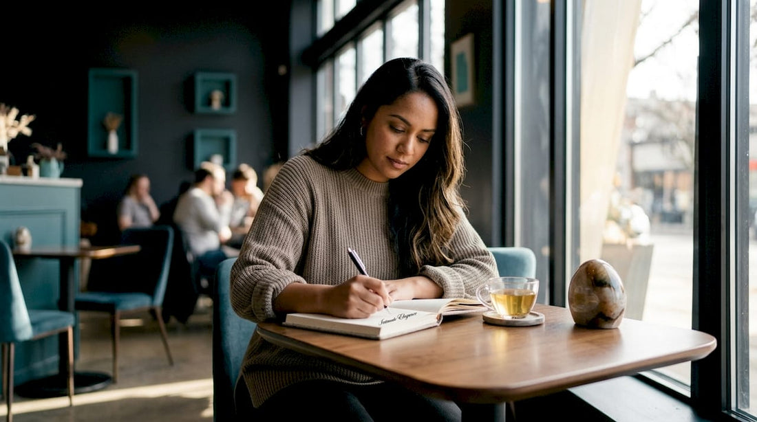 Woman journaling about sexual empowerment