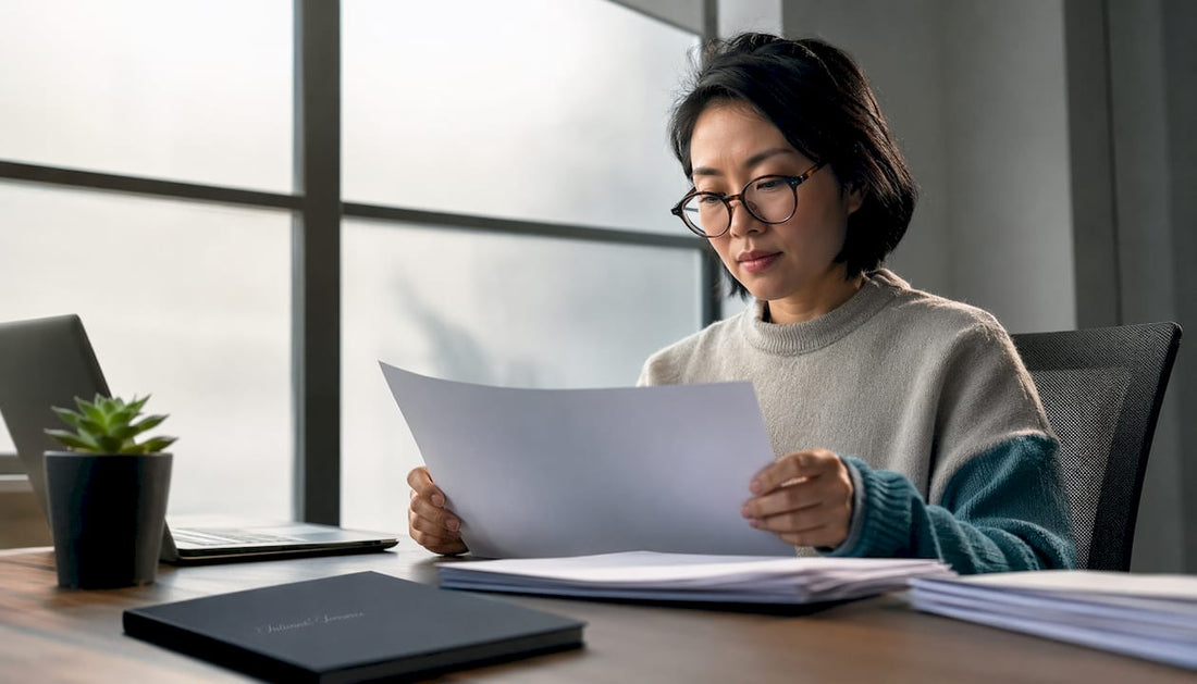 Woman reading intimacy blog at home