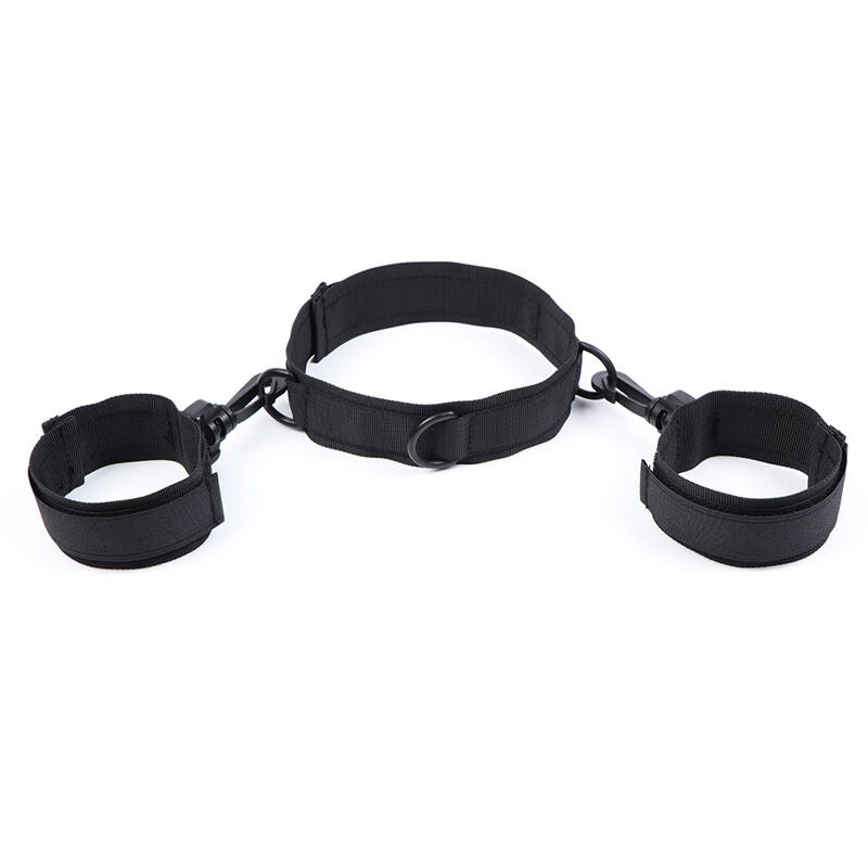 OHMAMA FETISCH - NYLON-HANDSCHELLEN UND -HALSBAND