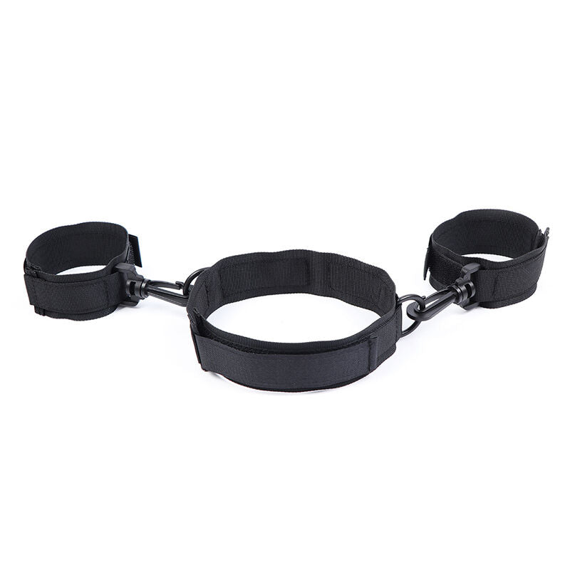 OHMAMA FETISCH - NYLON-HANDSCHELLEN UND -HALSBAND