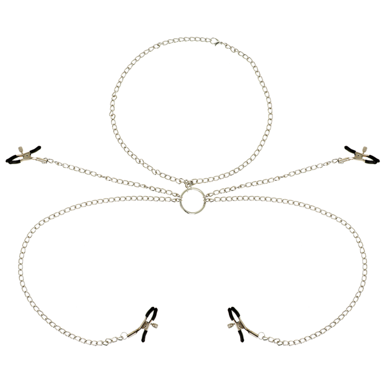 OHMAMA FETISH 4 BRUSTWARZENKLEMMEN MIT KETTE