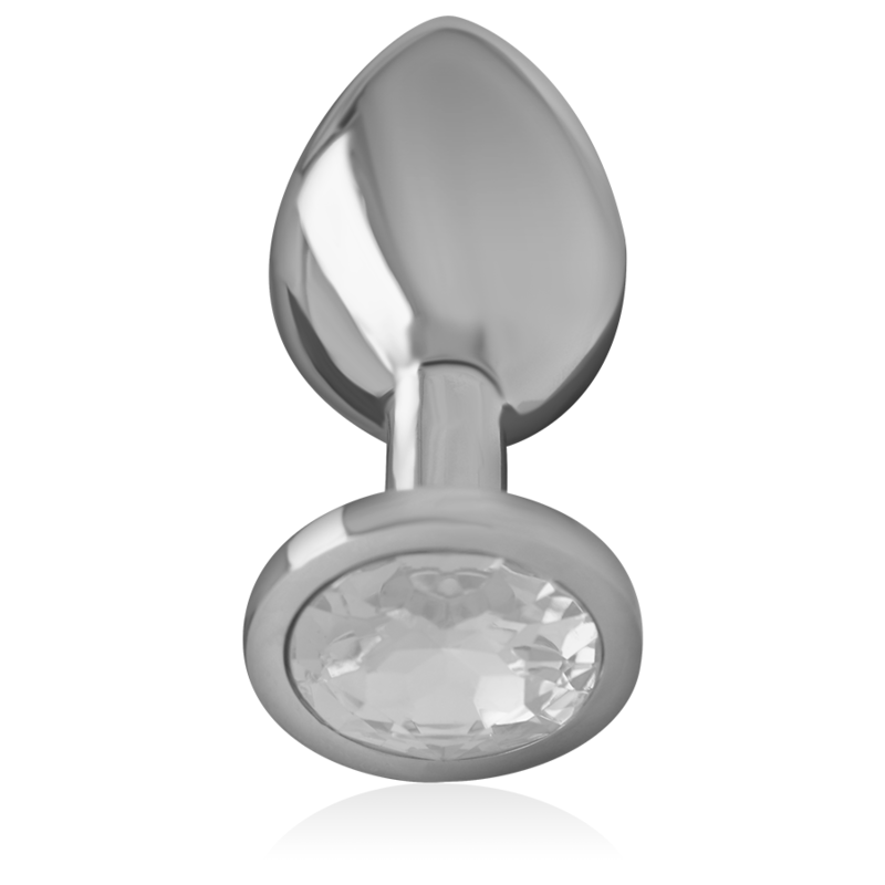 INTENSE - ANALPLUG AUS ALUMINIUMMETALL MIT SILBERKRISTALL, GRÖSSE M