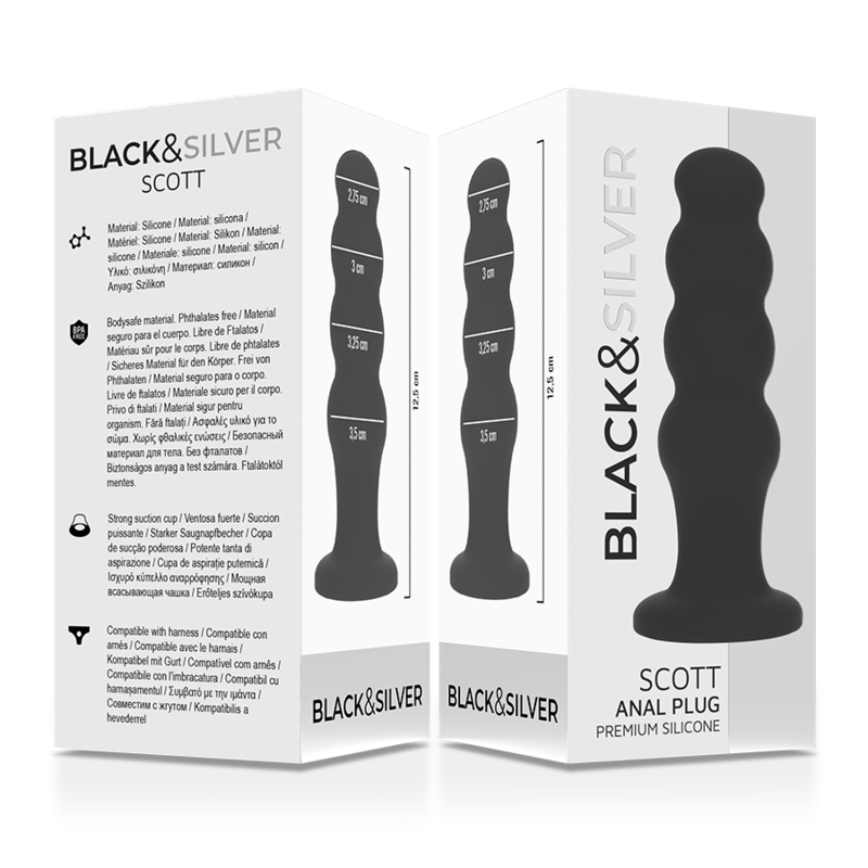 SCHWARZ & SILBER – SCOTT PREMIUM SILIKON-ANALPLUG SCHWARZ