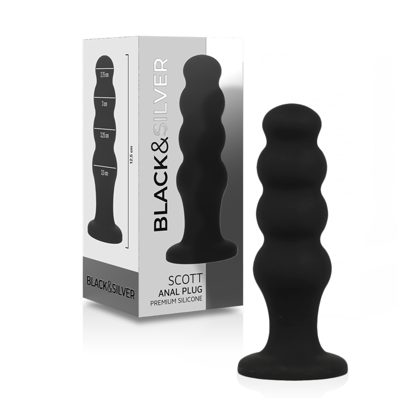 SCHWARZ & SILBER – SCOTT PREMIUM SILIKON-ANALPLUG SCHWARZ