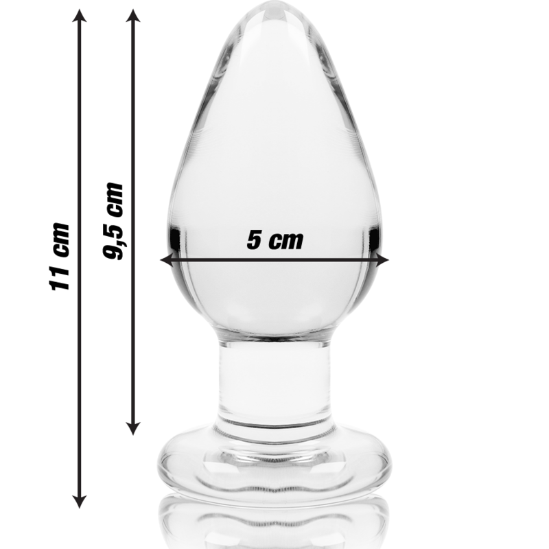 NEBULA-SERIE VON IBIZA – ANALPLUG MODELL 3, BOROSILIKATGLAS, TRANSPARENT, 11 CM – O – 5 CM
