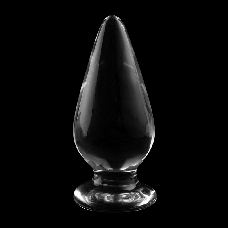 NEBULA-SERIE VON IBIZA – MODELL 4 ANALPLUG AUS BOROSILIKATGLAS, KLAR, 11 CM – O – 5 CM