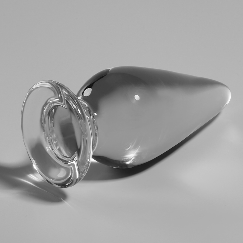 NEBULA-SERIE VON IBIZA – MODELL 4 ANALPLUG AUS BOROSILIKATGLAS, KLAR, 11 CM – O – 5 CM