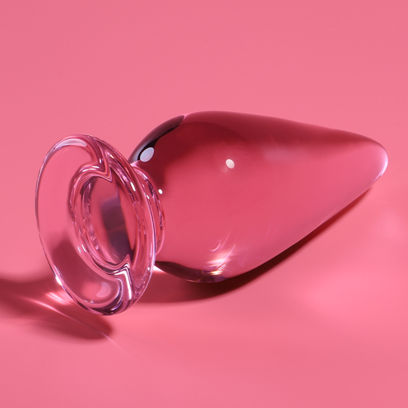 NEBULA-SERIE VON IBIZA – MODELL 4 ANALPLUG AUS BOROSILIKATGLAS, ROSA, 11 CM O 5 CM