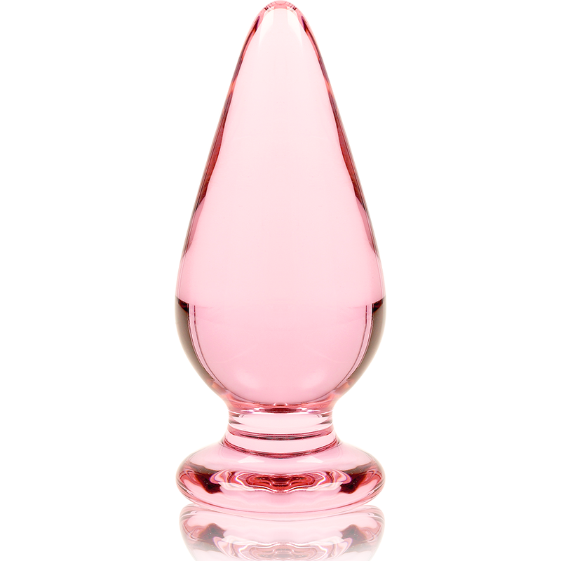 NEBULA-SERIE VON IBIZA – MODELL 4 ANALPLUG AUS BOROSILIKATGLAS, ROSA, 11 CM O 5 CM