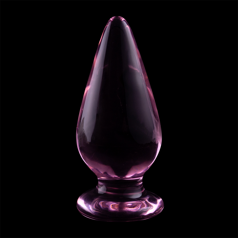 NEBULA-SERIE VON IBIZA – MODELL 4 ANALPLUG AUS BOROSILIKATGLAS, ROSA, 11 CM O 5 CM