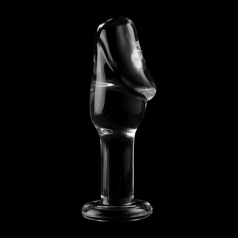 NEBULA-SERIE VON IBIZA – ANALPLUG MODELL 6 AUS BOROSILIKATGLAS, KLAR, 12,5 CM – O – 4 CM
