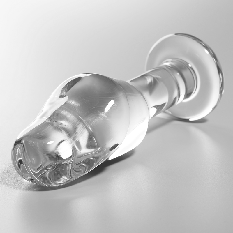 NEBULA-SERIE VON IBIZA – ANALPLUG MODELL 6 AUS BOROSILIKATGLAS, KLAR, 12,5 CM – O – 4 CM