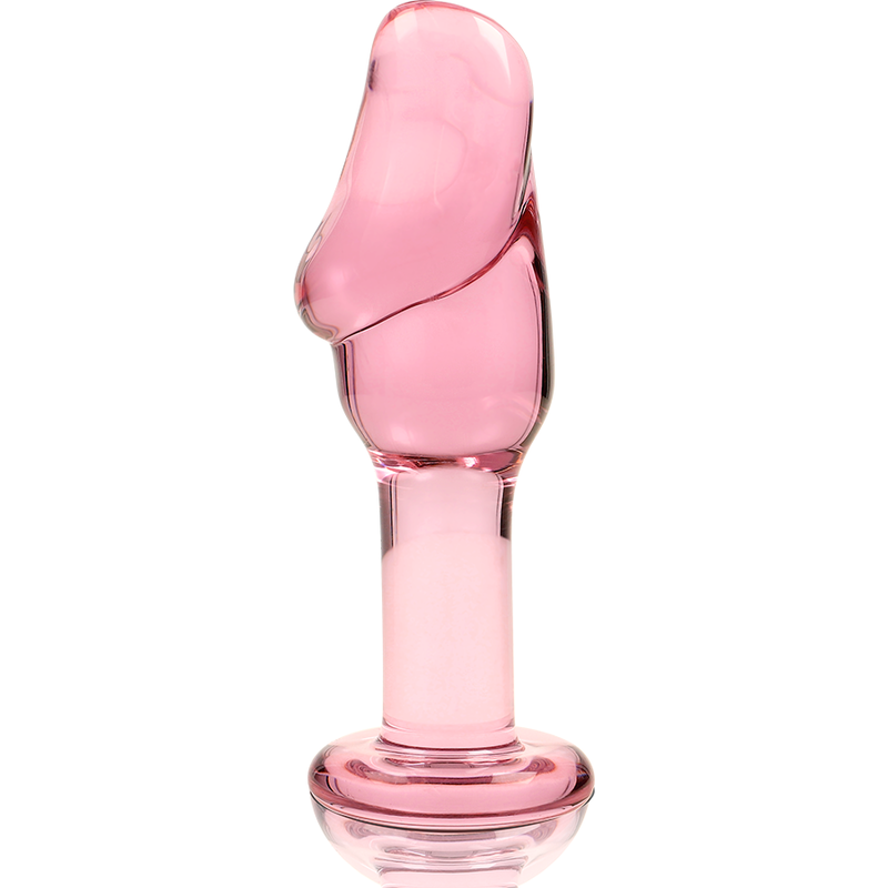 NEBULA-SERIE VON IBIZA – MODELL 6 ANALPLUG AUS BOROSILIKATGLAS, ROSA, 12,5 CM O 4 CM
