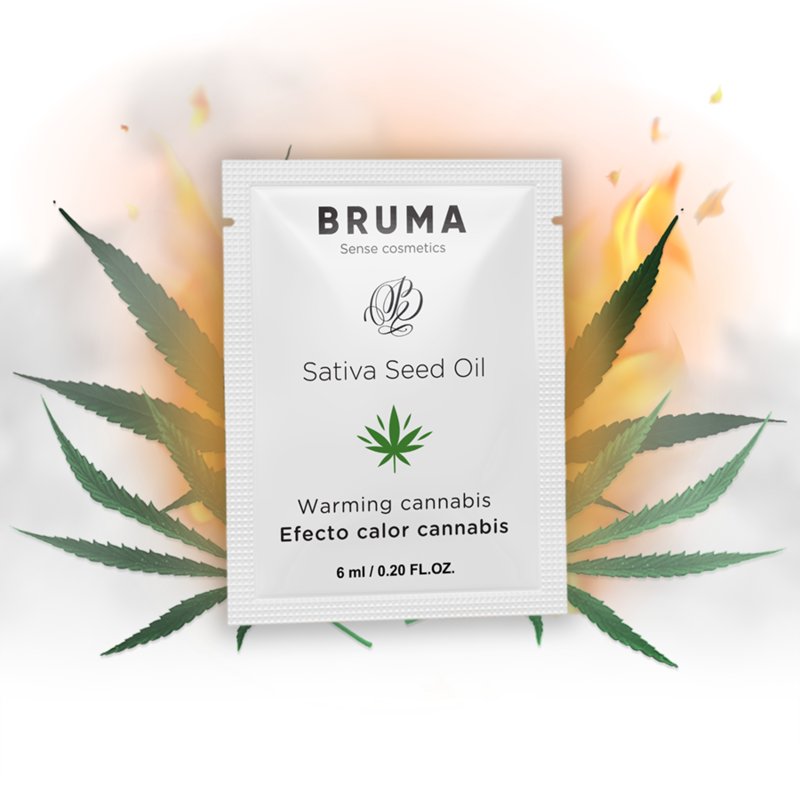 BRUMA - SATIVA-SAMENÖL-Gleitgel mit wärmendem Cannabisgeschmack, 6 ml