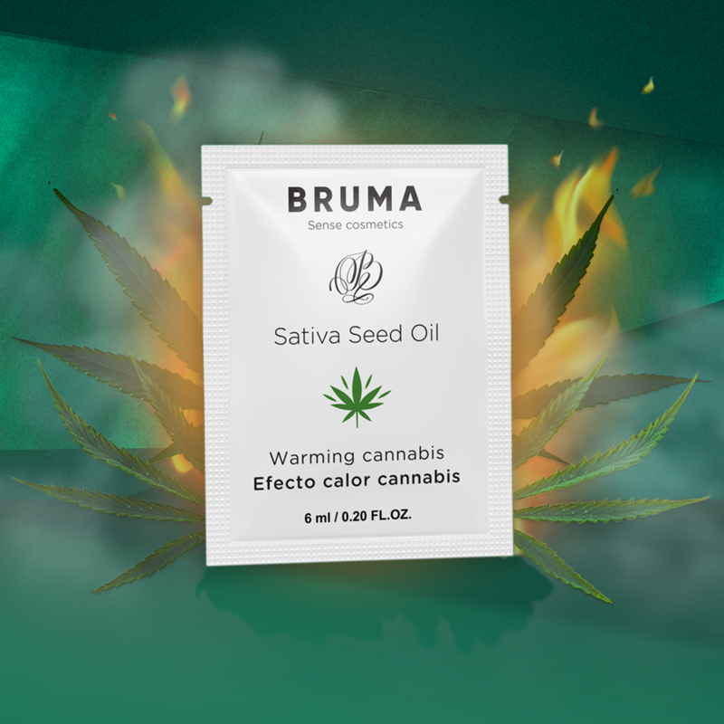 BRUMA - SATIVA-SAMENÖL-Gleitgel mit wärmendem Cannabisgeschmack, 6 ml