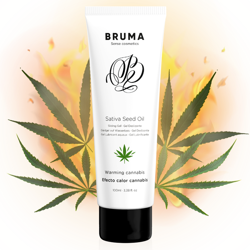 BRUMA - SATIVA-SAMENÖL-Gleitgel mit wärmendem Cannabisgeschmack, 100 ml