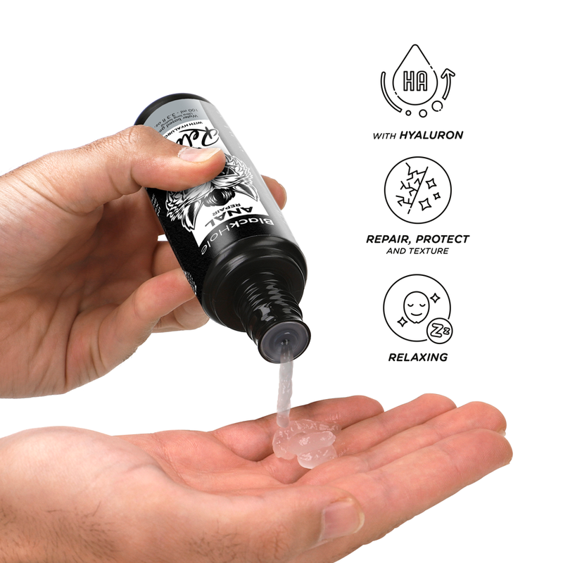 BLACK HOLE – Analreparatur, Entspannungsseife auf Wasserbasis mit Hyaluron, 100 ml