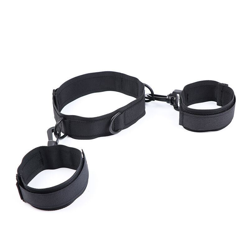OHMAMA FETISCH - NYLON-HANDSCHELLEN UND -HALSBAND
