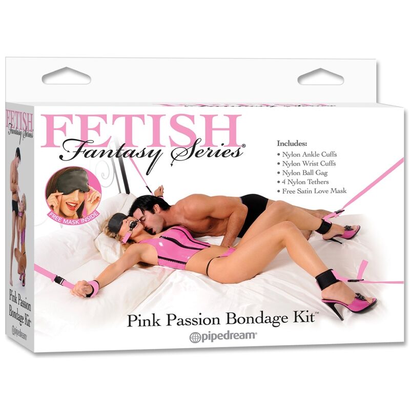 SERIA FANTASTYCZNA FETYSZYZMU - ZESTAW BONDAGE RÓŻOWY