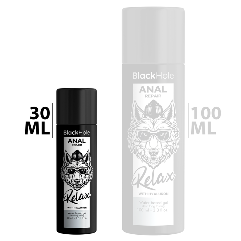 BLACK HOLE – Analreparatur, wasserbasierte Entspannungsseife mit Hyaluron, 30 ml
