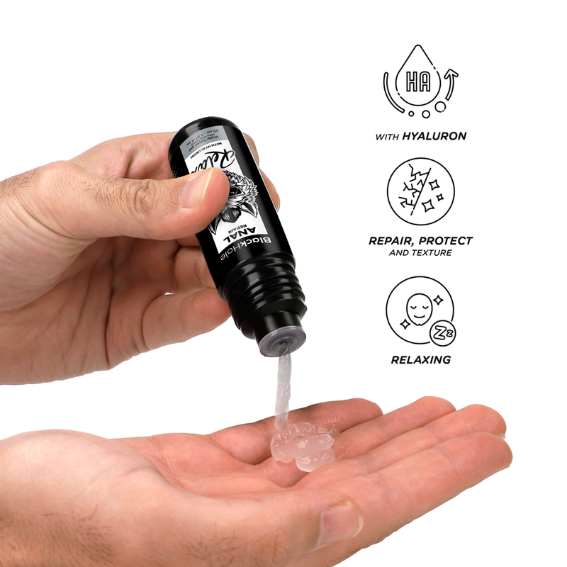 BLACK HOLE – Analreparatur, wasserbasierte Entspannungsseife mit Hyaluron, 30 ml