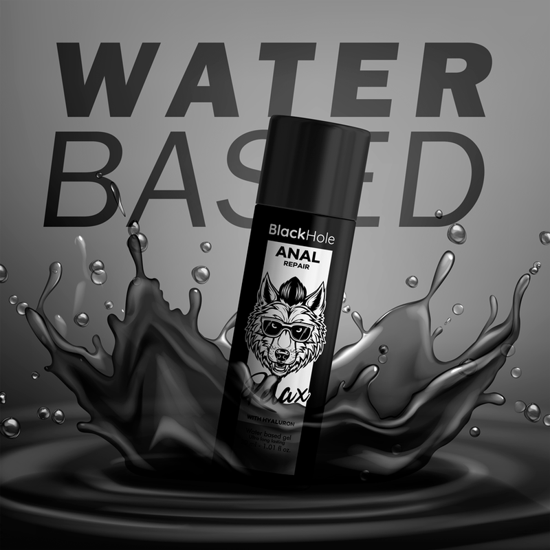 BLACK HOLE – Analreparatur, wasserbasierte Entspannungsseife mit Hyaluron, 30 ml