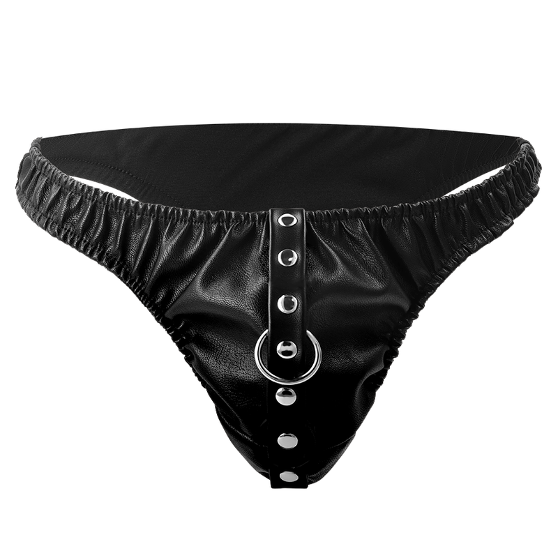 DARKNESS - SUBMISSION THONG WITH METAL KETTE