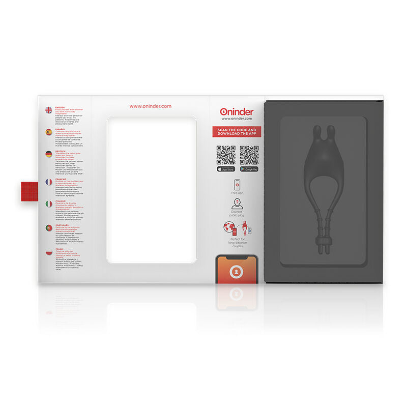 ONINDER – PAMPA Wiederaufladbarer, verstellbarer Vibratorring mit Klitorisstimulator, 10 Geschwindigkeitsstufen – Kostenlose App