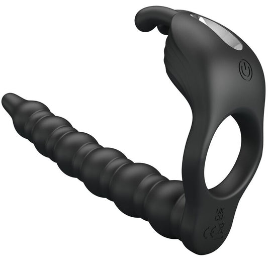 PRETTY LOVE - BLACKNEY PENISRING MIT SCHWARZEM VIBRATORPLATTE