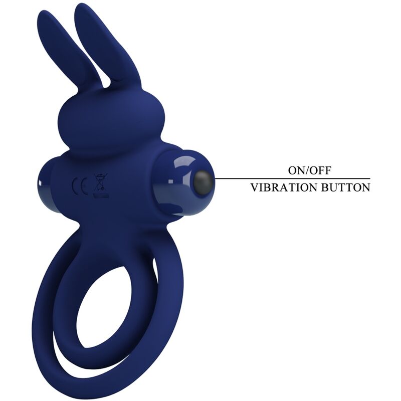 PRETTY LOVE - DAREY DOPPEL-VIBRATIONSRING HASE BLAU