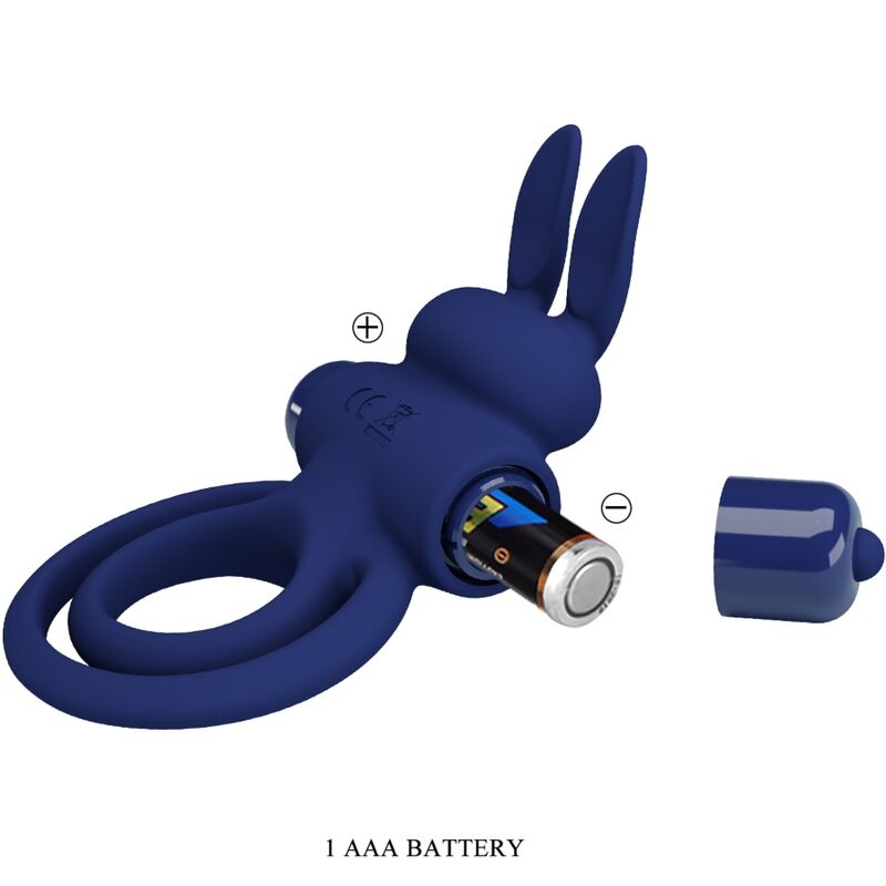 PRETTY LOVE - DAREY DOPPEL-VIBRATIONSRING HASE BLAU