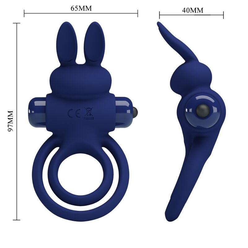 PRETTY LOVE - DAREY DOPPEL-VIBRATIONSRING HASE BLAU