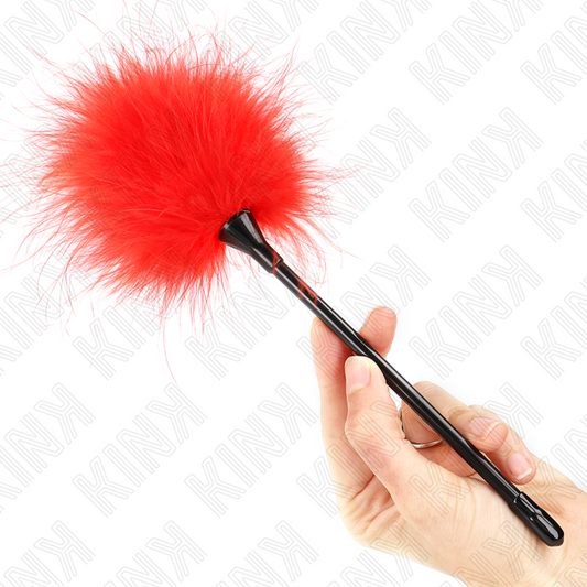 KINK – ROTE KITZELFEDERN FÜR DAS BONDAGE-SET, 27 CM
