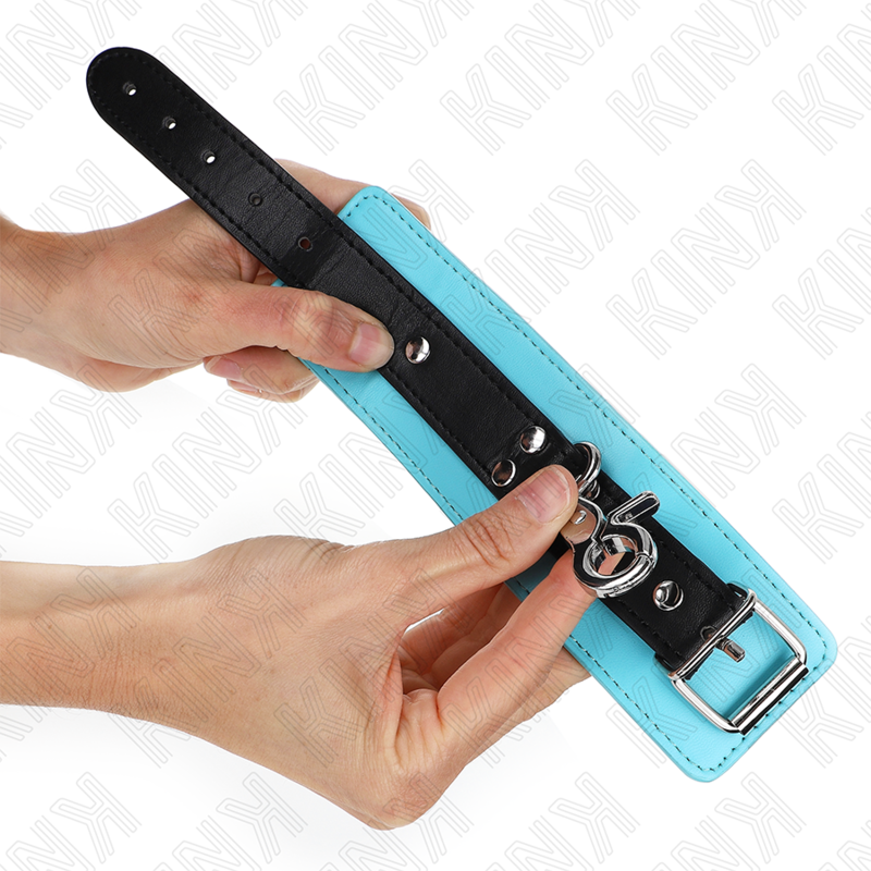 KINK – PREMIUM-HANDSCHRAUBEN MIT ABSCHLIESSBARER VERSCHLIESSBARHEIT, SCHWARZ/BLAU, VERSTELLBAR, 21–28 CM X 5,5 CM