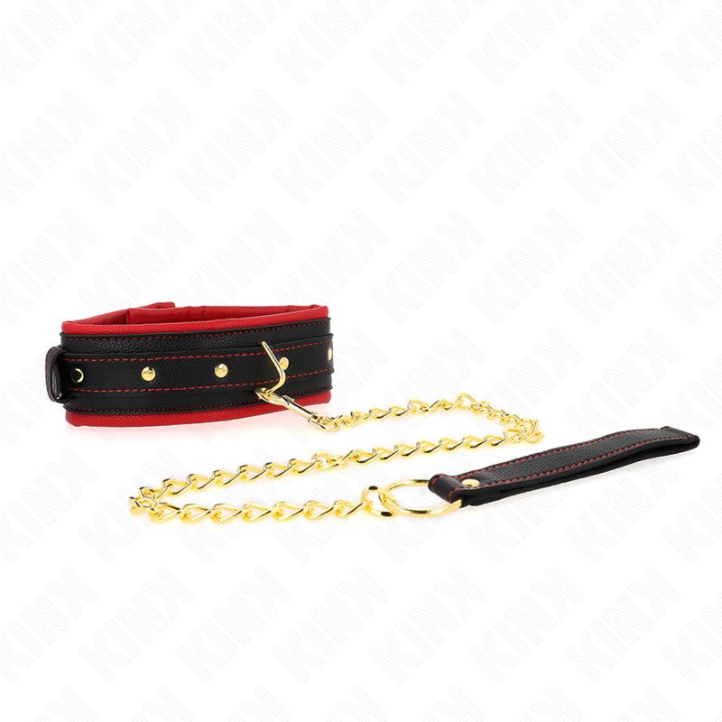 KINK - OBROŻA Z GŁADKĄ SMYCZ Z MATERIAŁU REGULOWANA 33-48 CM X 5,7 CM