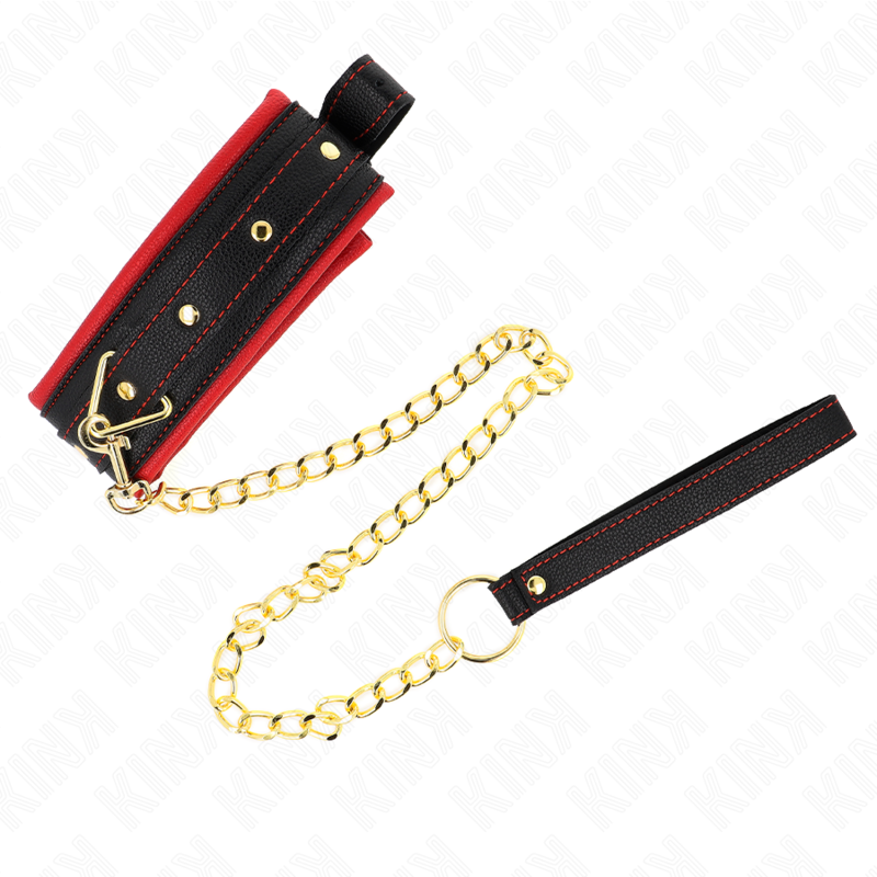 KINK - OBROŻA Z GŁADKĄ SMYCZ Z MATERIAŁU REGULOWANA 33-48 CM X 5,7 CM