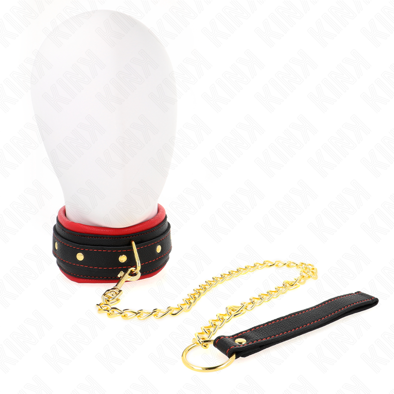 KINK - OBROŻA Z GŁADKĄ SMYCZ Z MATERIAŁU REGULOWANA 33-48 CM X 5,7 CM