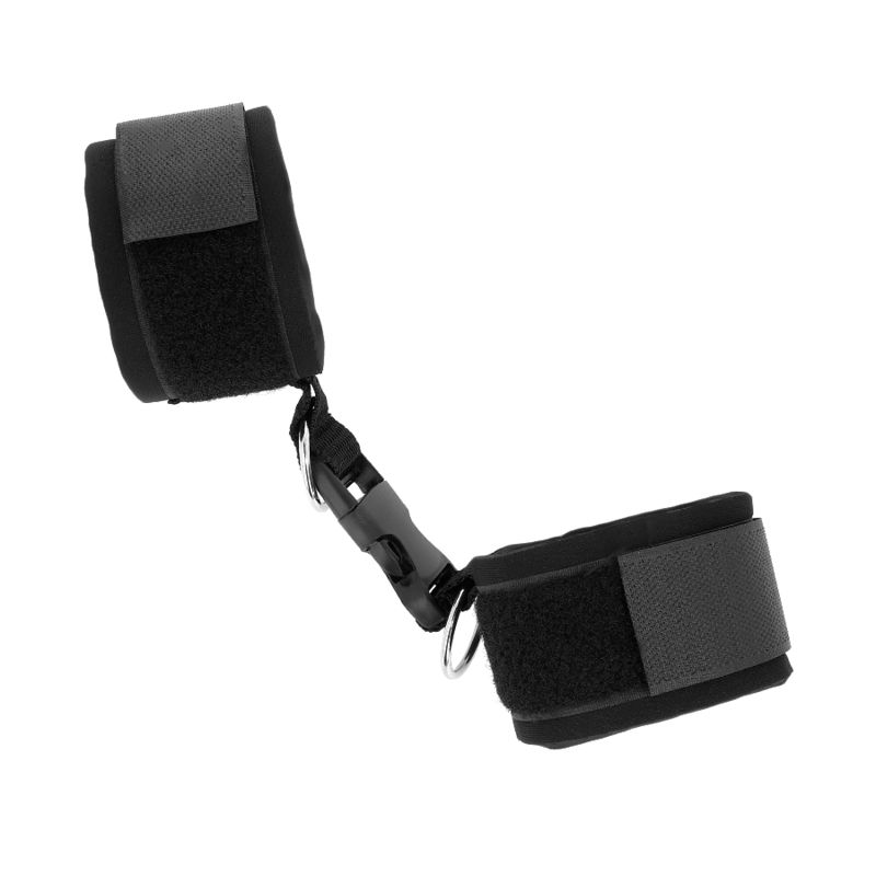 KINK - NEOPRENOWE UCHWYTY NA NADGARSTEKI Z ZAPIĘCIEM NA RZEP, CZARNE, REGULOWANE, 22-34 CM